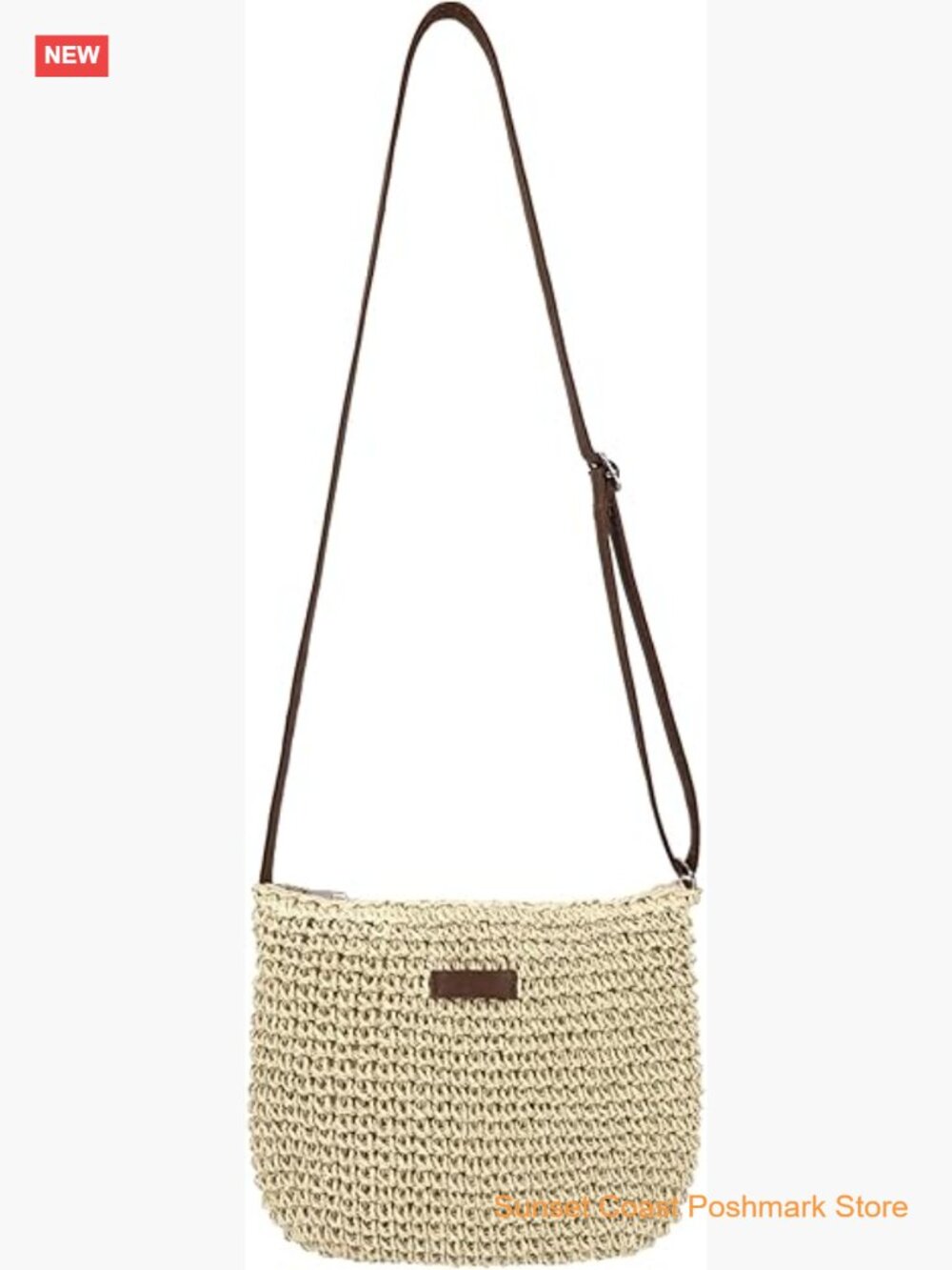 Handwoven Straw Crossbody Bag for Women Beach Vacation Shoulder Purse Hobo